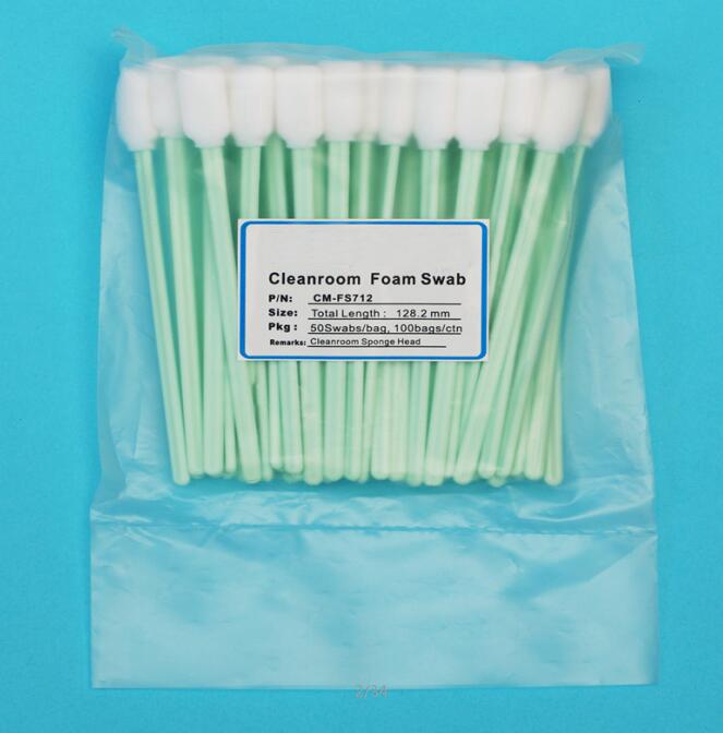 Plastic Handle Anti Static Swabs Head Green Foam Swab For Gun Cleaning