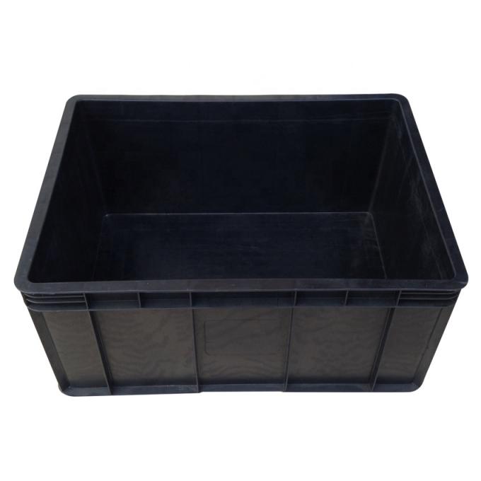 Industrial Black ESD Safe Containers , Plastic Anti Static Storage Boxes