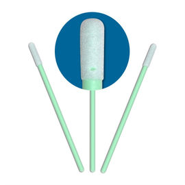 CM FS741 Cleanroom Products Sponge Head Green Plastic Handle Foam Swab