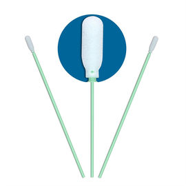 CE Approved Cleanroom Products Head Green Plastic Handle Cleanroom Swabs