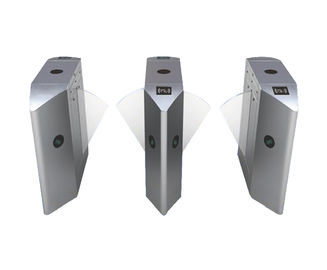 Shopping Malls Waist High Turnstiles Flap Barrier Gate Rustproof Long Lifespan