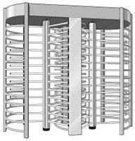 Dual Channel Security Turnstile Security Revolving Doors Rust Proof 120 Degree