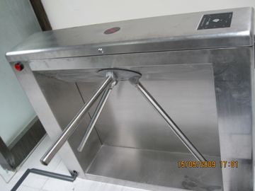 Access Control Half Height Turnstiles , Electronic Stainless Steel Turnstiles